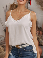 Load image into Gallery viewer, White Sleeveless V Neck Cami Top