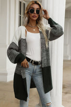 Load image into Gallery viewer, Green, Gray, &amp; White Cardigan Sweater