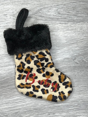 Mini Leopard Christmas Stocking