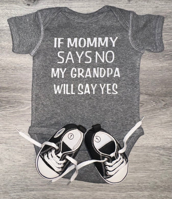 If Mommy Says No My Grandpa Will Say Yes Bodysuit