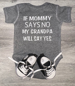 If Mommy Says No My Grandpa Will Say Yes Bodysuit