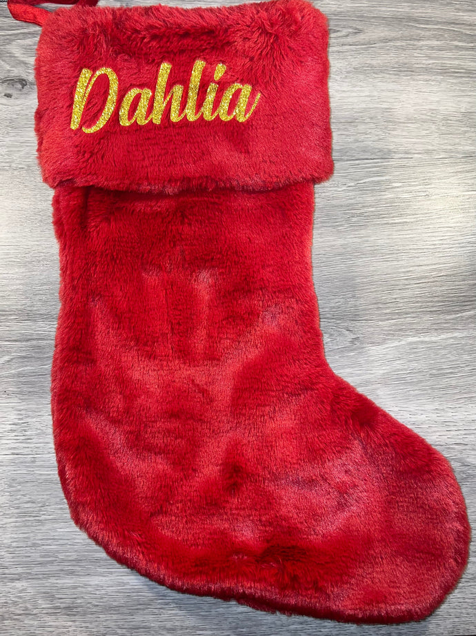 Red Ultra Plush Christmas Stocking