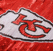 Load image into Gallery viewer, Kansas City Chiefs Sparkly Sequin Zip Up Jacket