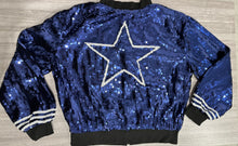 Load image into Gallery viewer, Dallas Cowboys Sparkly Sequin Zip Up Jacket