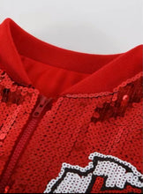 Load image into Gallery viewer, Kansas City Chiefs Sparkly Sequin Zip Up Jacket