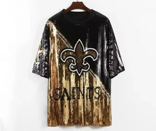 Load image into Gallery viewer, New Orleans Saints Sparkly Sequin Dress