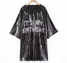 Load image into Gallery viewer, Its my birthday Sparkly Sequin Dress