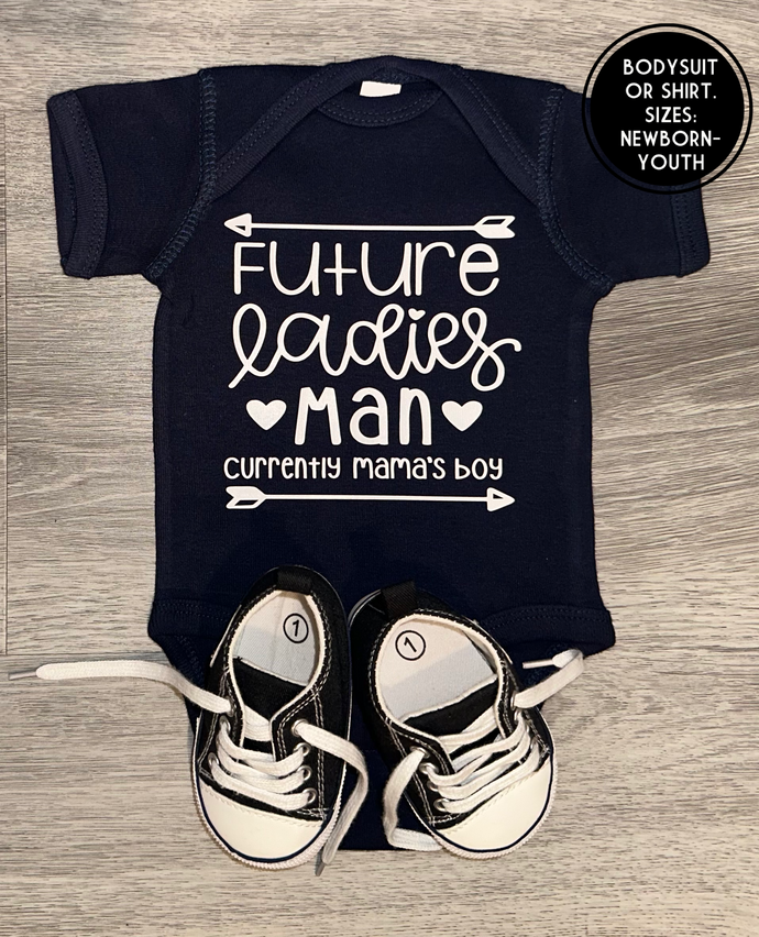 Future Ladies Man Currently Mamas Boy Bodysuit