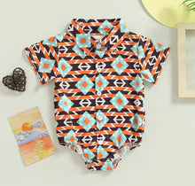 Load image into Gallery viewer, Aztec Button Up Bodysuit