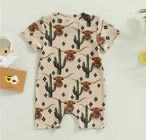 Cactus & Cows Western Bodysuit Romper