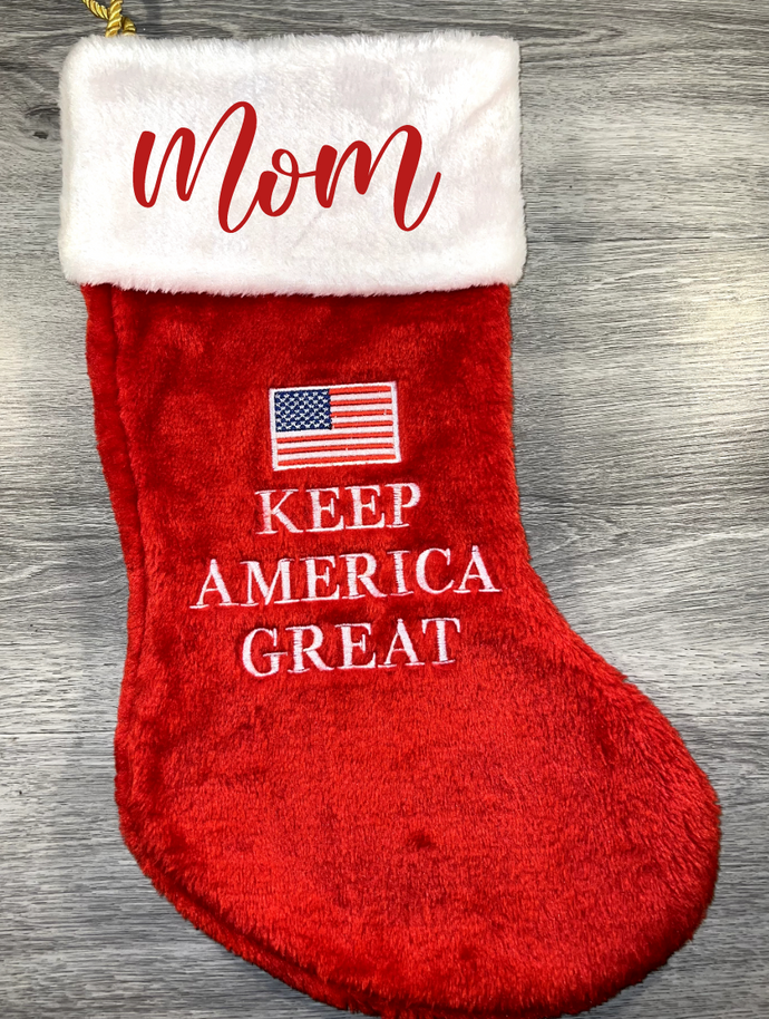 Keep America Great Christmas Stocking | Trump Christmas Stocking