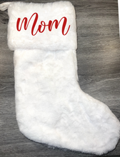 Load image into Gallery viewer, White Ultra Plush Christmas Stocking