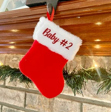 Load image into Gallery viewer, Mini Red Christmas Stocking With Fur Cuff