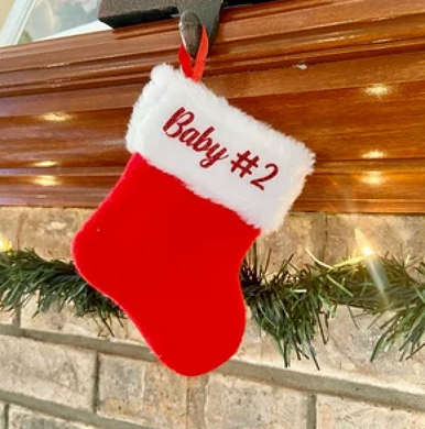 Mini Red Christmas Stocking With Fur Cuff