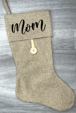 Load image into Gallery viewer, Burlap Christmas Stocking