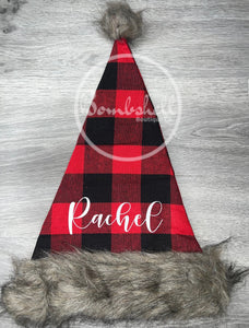 Red Buffalo Check Santa Hat