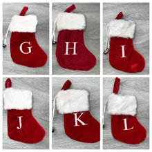 Load image into Gallery viewer, Mini Embroidered Monogram Christmas Stocking