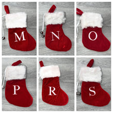 Load image into Gallery viewer, Mini Embroidered Monogram Christmas Stocking