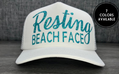 Resting Beach Face Trucker Hat