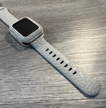 Load image into Gallery viewer, Gray Leopard Engraved Silicone Apple Watch Band 38mm 40mm &amp; 41mm