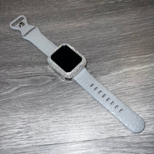 Load image into Gallery viewer, Gray Leopard Engraved Silicone Apple Watch Band 38mm 40mm &amp; 41mm