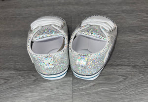 Silver Glitter Baby Shoes