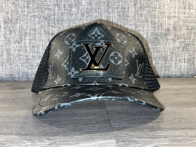 Black Repurposed Trucker Hat