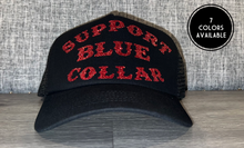 Load image into Gallery viewer, Support Blue Collar Trucker Hat