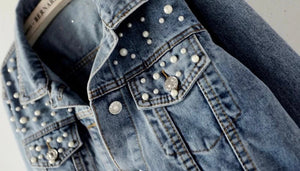 Bride Pearl Denim Jacket