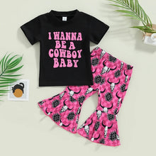 Load image into Gallery viewer, I Wanna Be A Cowboy Baby Shirt &amp; Pants Set