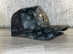 Black Repurposed Trucker Hat