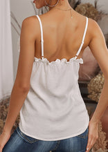 Load image into Gallery viewer, White Sleeveless V Neck Cami Top