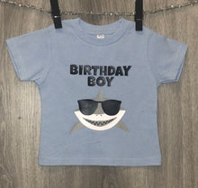 Load image into Gallery viewer, Shark Birthday Boy Shirt