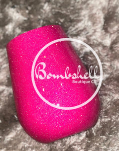 Neon Pink Glitter Tumbler