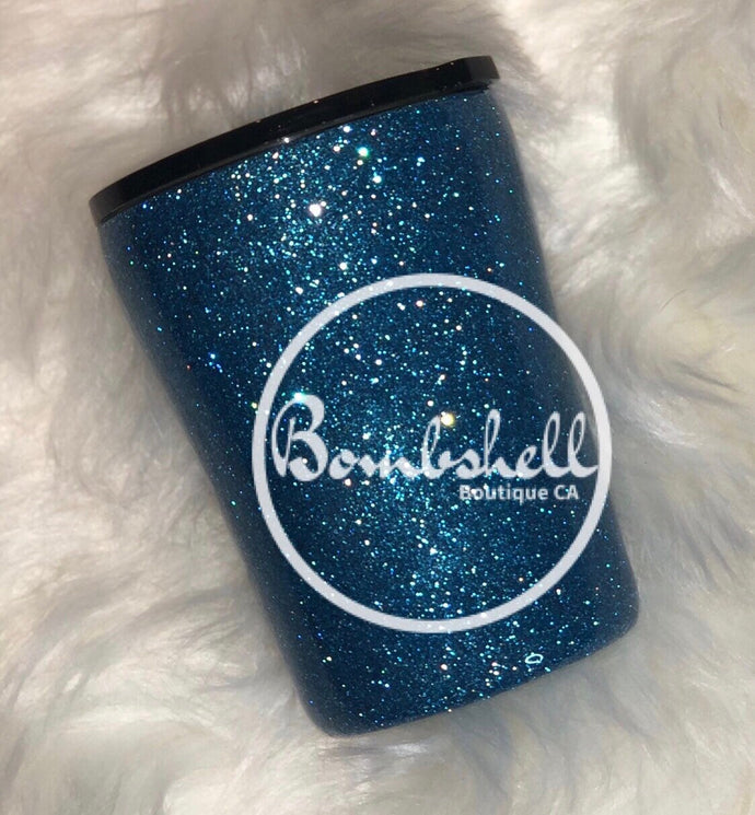 Blue Glitter Tumbler