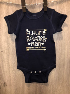 Future Ladies Man Currently Mamas Boy Bodysuit