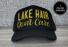 Load image into Gallery viewer, Lake Hair Don&#39;t Care Trucker Hat