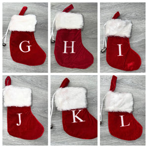 Mini Embroidered Monogram Christmas Stocking