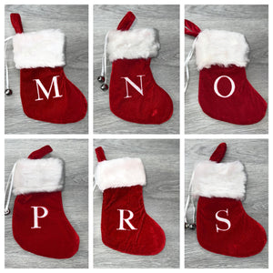 Mini Embroidered Monogram Christmas Stocking