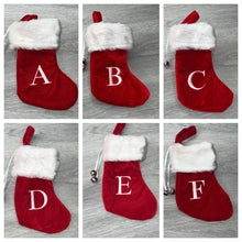 Load image into Gallery viewer, Mini Embroidered Monogram Christmas Stocking