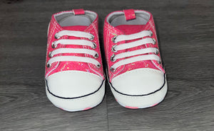 Hot Pink Glitter Baby Shoes