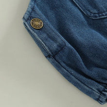 Load image into Gallery viewer, Infant Denim Overalls Button Closure