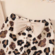 Load image into Gallery viewer, Tan Bodysuit &amp; Leopard Print Pants Set