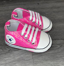 Load image into Gallery viewer, Hot Pink Glitter Baby Shoes