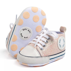 Light Pink Glitter Baby Shoes